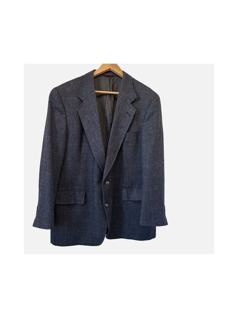 Hart Schaffner Marx Mens Jacket 40R Brown Tweed Wool Sport Coat Blazer 2 Button